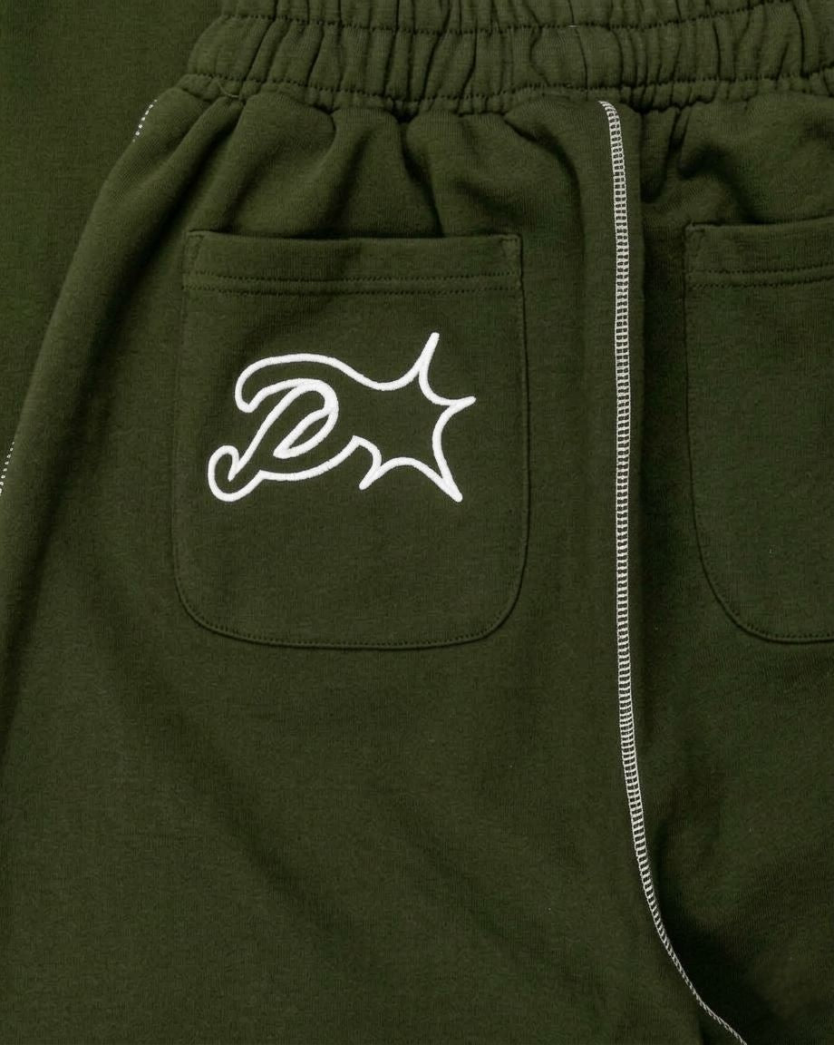 Protect Brudda Baggy Sweatpants – Olive green/White Edition