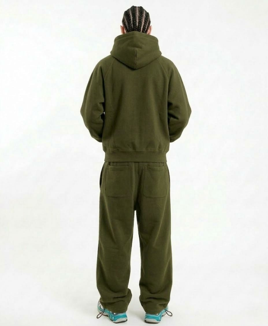 Protect London – Wine Day Olive Green Zip Hoodie