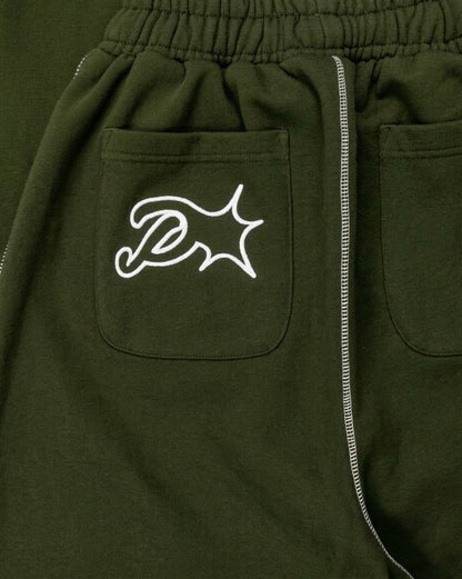 Protect Brudda Baggy Sweatpants – Olive green/White Edition