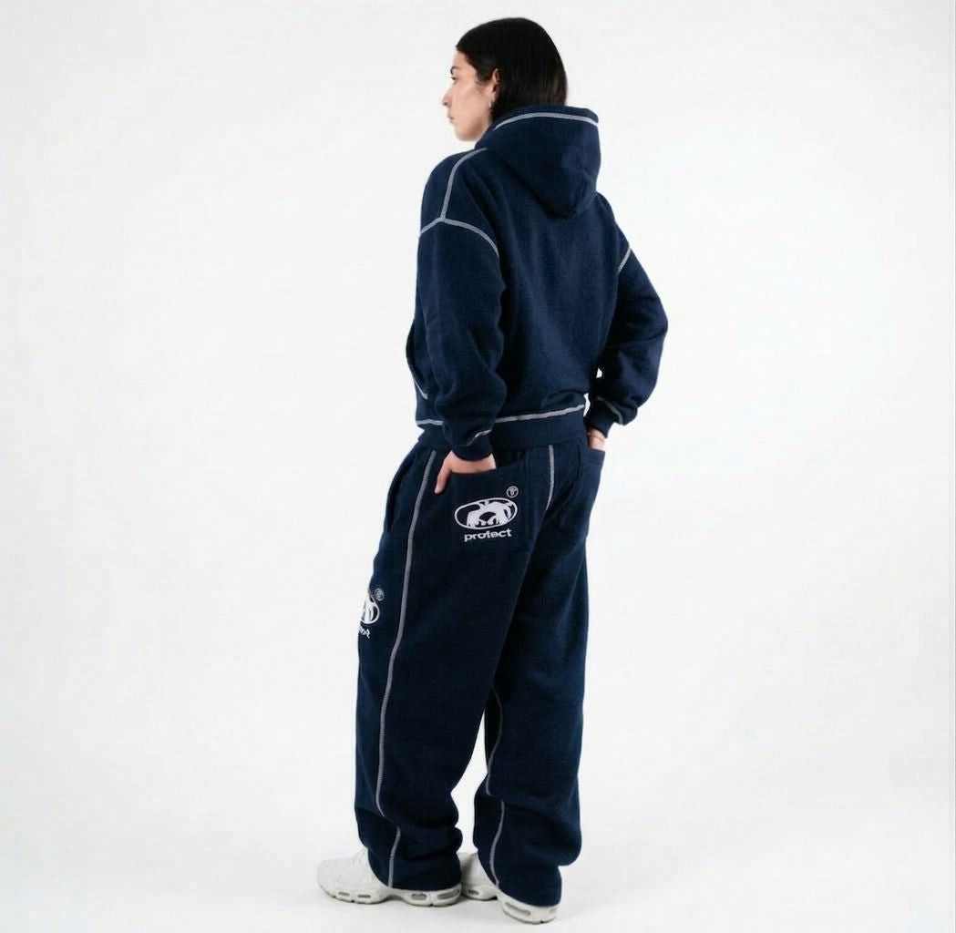 Protect Brudda Baggy Sweatpants – Navy Blue/White Edition