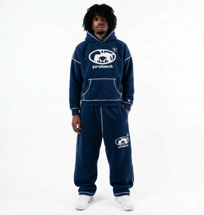 Protect Brudda Baggy Sweatpants – Navy Blue/White Edition