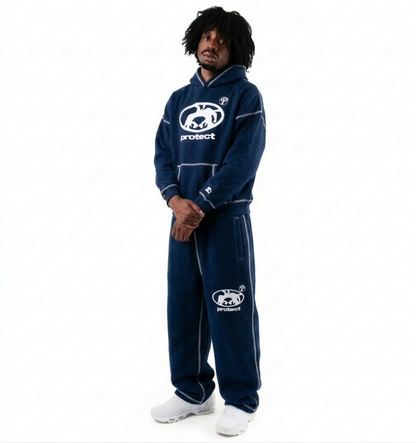 Protect Brudda Baggy Sweatpants – Navy Blue/White Edition