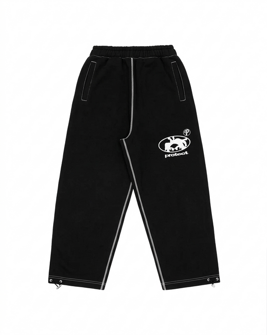 Protect Brudda Baggy Sweatpants – Black/White Edition