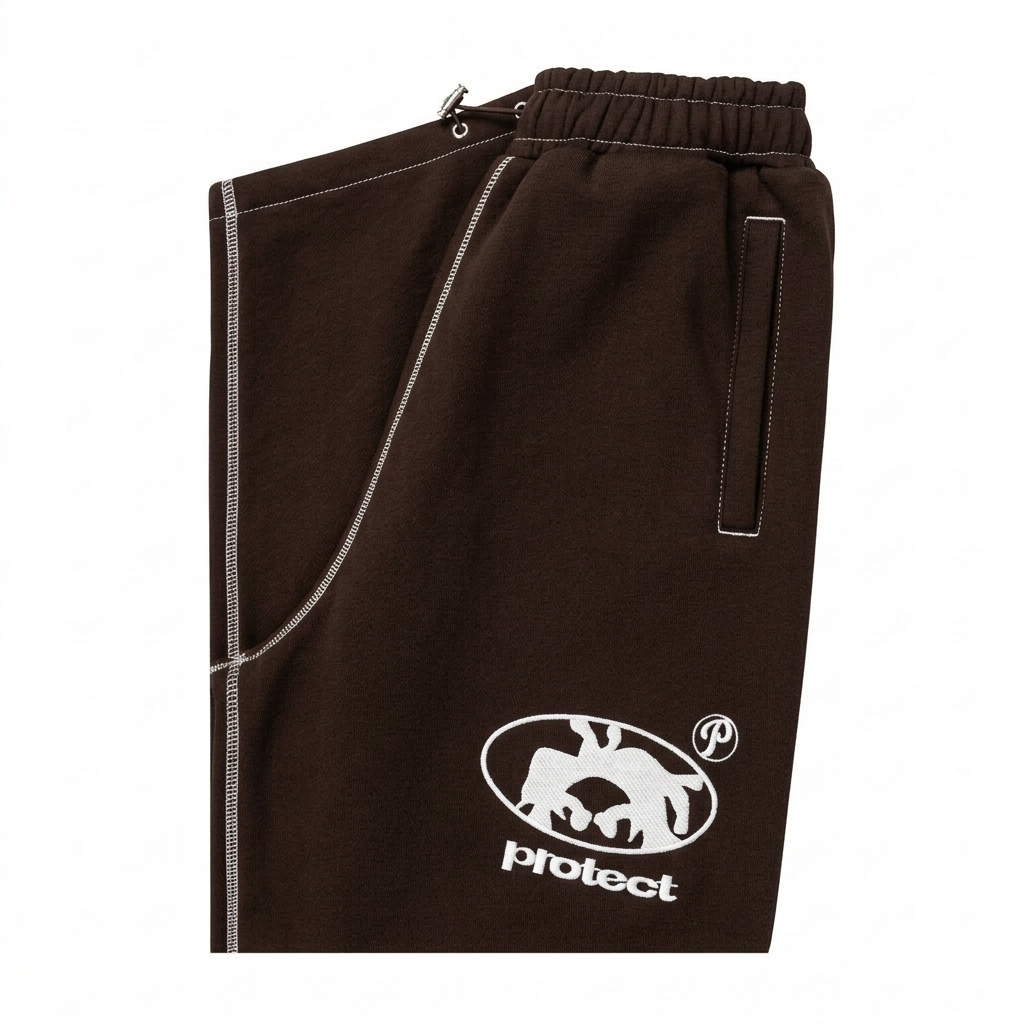 Protect Brudda Baggy Sweatpants –Coffee/White Edition