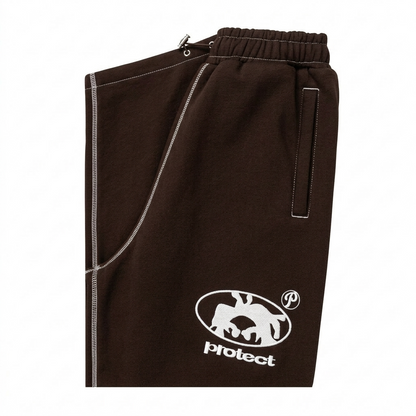 Protect Brudda Baggy Sweatpants –Coffee/White Edition