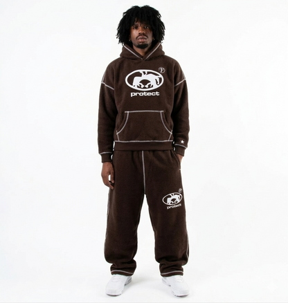 Protect Brudda Baggy Sweatpants –Coffee/White Edition