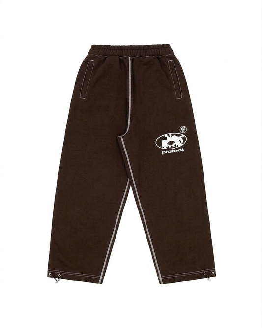 Protect Brudda Baggy Sweatpants –Coffee/White Edition