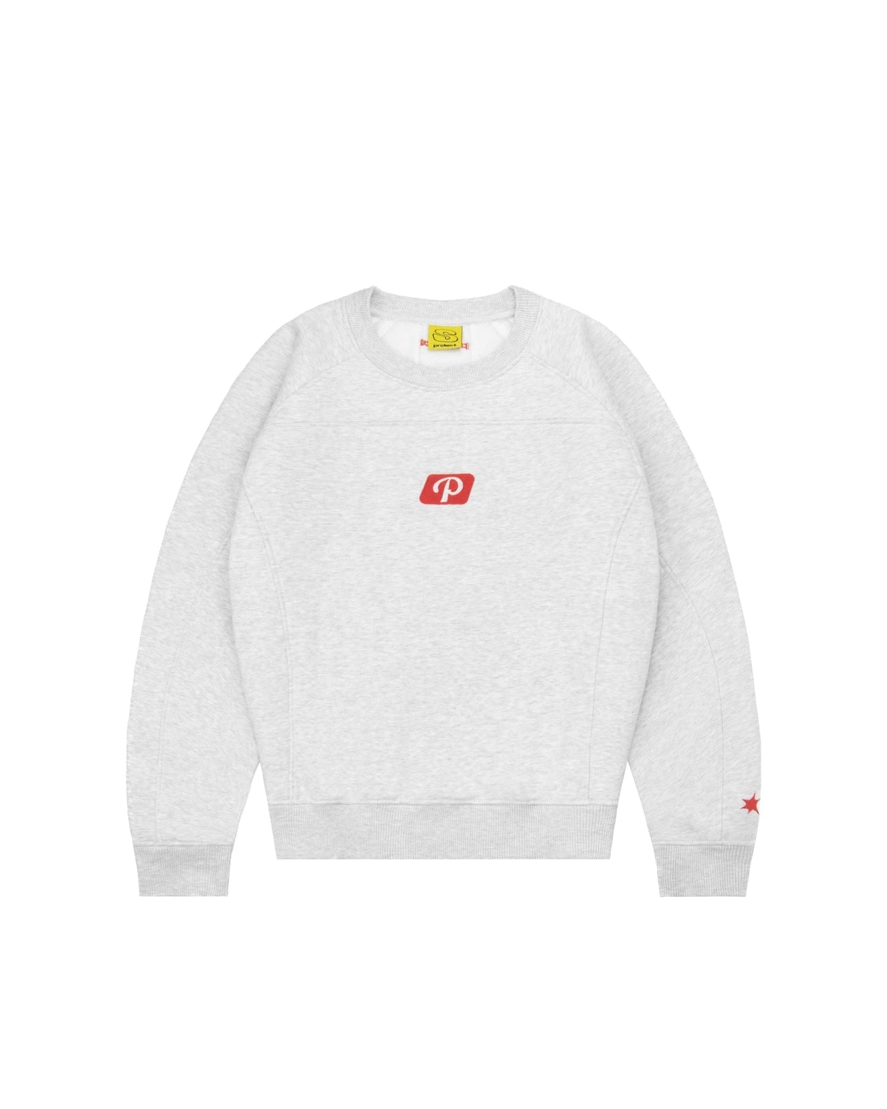 Protect London – Grey Melange Panel Sport Crewneck