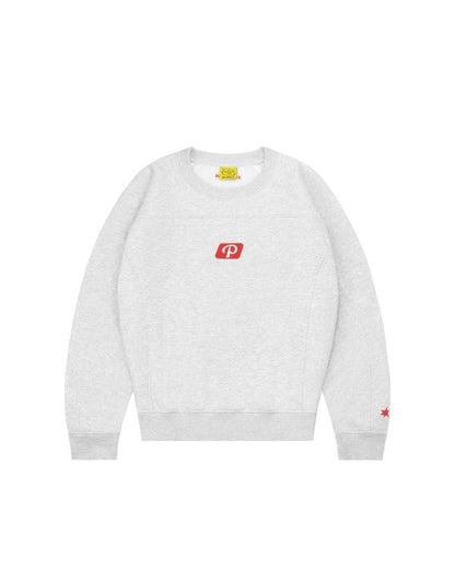 Protect London – Grey Melange Panel Sport Crewneck