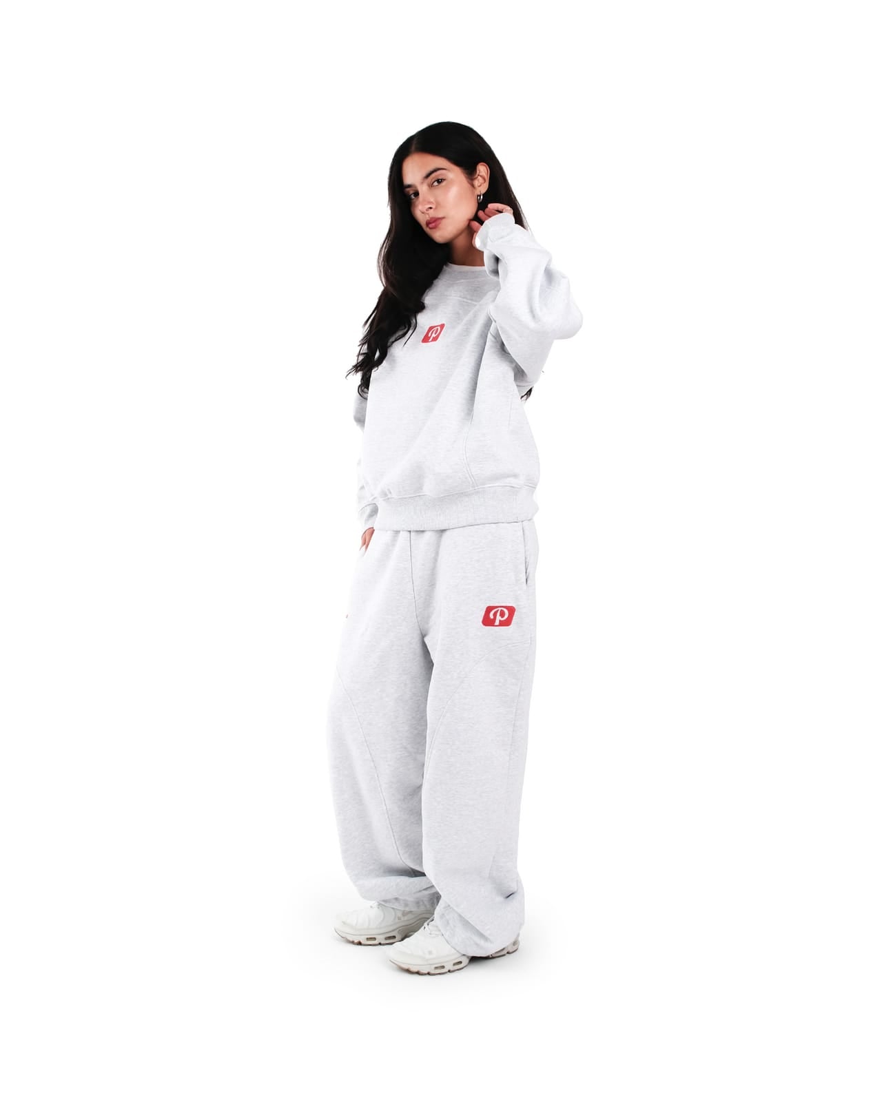 Protect London – Grey Melange Panel Sport Crewneck