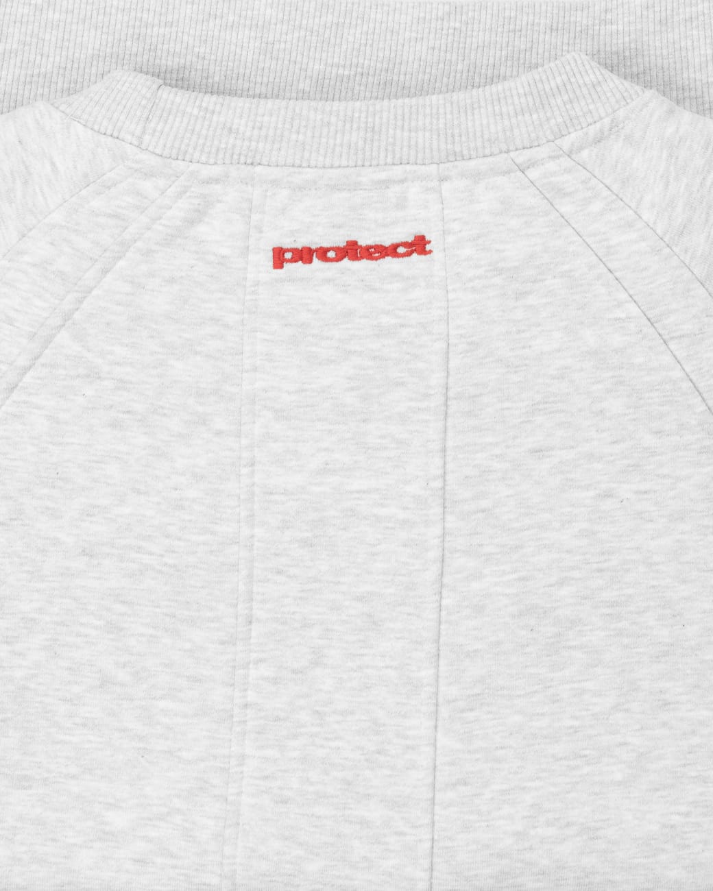Protect London – Grey Melange Panel Sport Crewneck