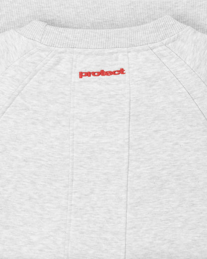 Protect London – Grey Melange Panel Sport Crewneck